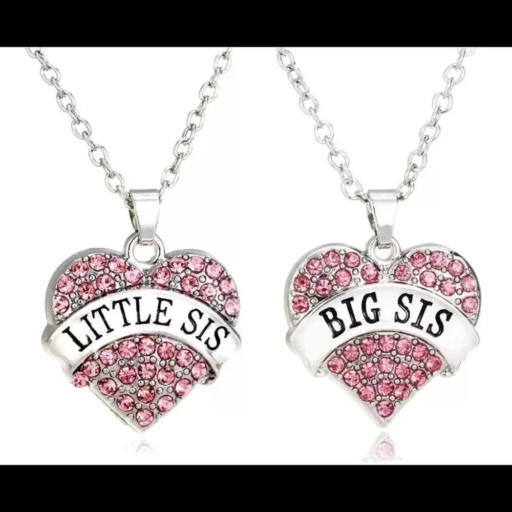 2 PIECE ‘BIG SIS LITTLE‎ SIS’ NECKLACES